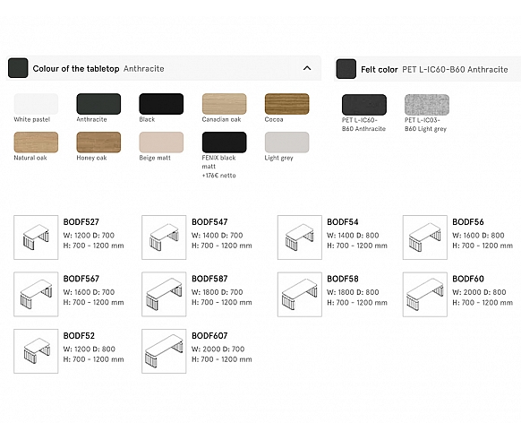 Ogi drive E height-adjustable desk